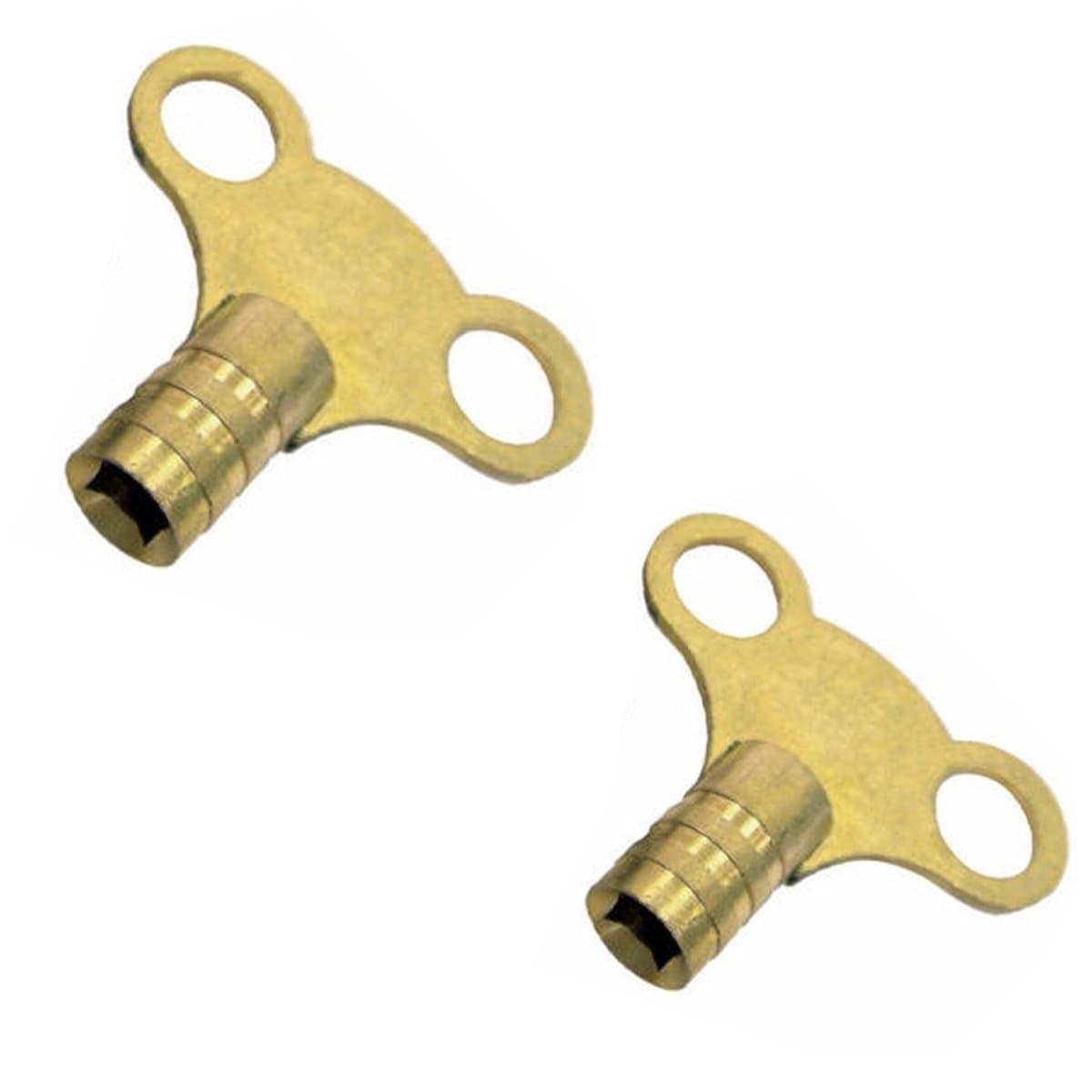 The Bath People Radiator Bleed Key | Solid Brass | Easy Grip Butterfly Design | Venting Air Valve | Pack of 2