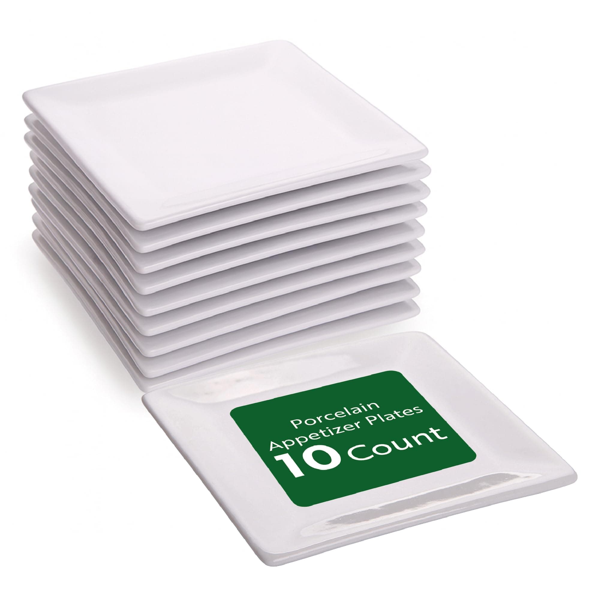 – Restaurantware Porcelain Plates 10 Pack 3 x 3 x Inch Chip-Resistant Miniature Serving Plates Oven, Microwave, Freezer, Dishwasher-Safe White Modern Dining Dishes for Elegant Appetizer Presentation