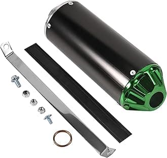 28mm Exhaust Muffler for 50cc, 70cc, 90cc, 110cc, 125cc CRF, XR 50, KLX, SSR, Thumpstar, TTR, YCF, Apollo DBX18 125, Chinese Pit Dirt Bike Parts (Green)