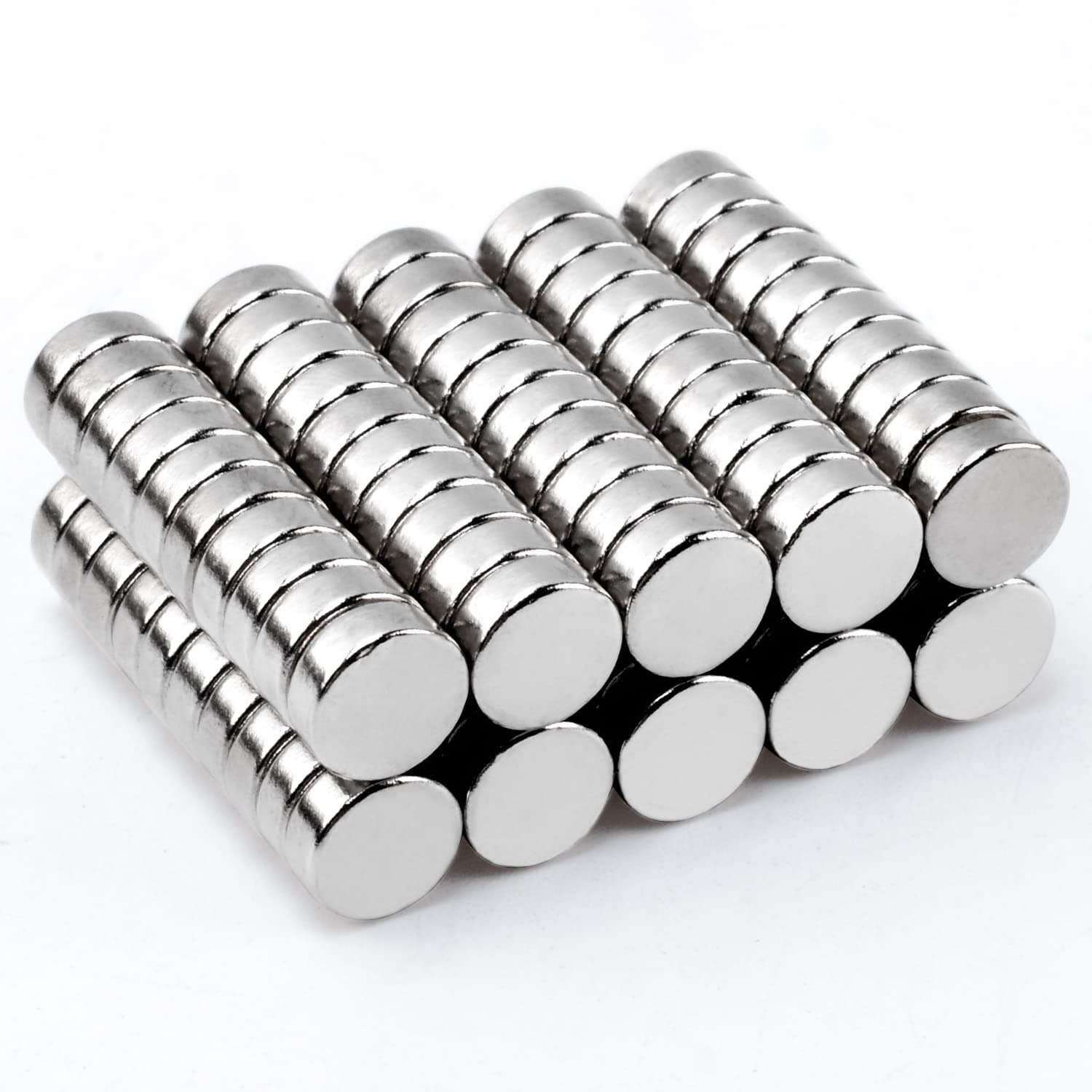 MIN CI 100 Pcs Super Strong Neodymium Disc Magnets, 8 x 3mm Small Magnets Heavy Duty, Mini Round Rare Earth Magnets, for Locker Industrial Dry Erase Board Whiteboard Fridge Crafts