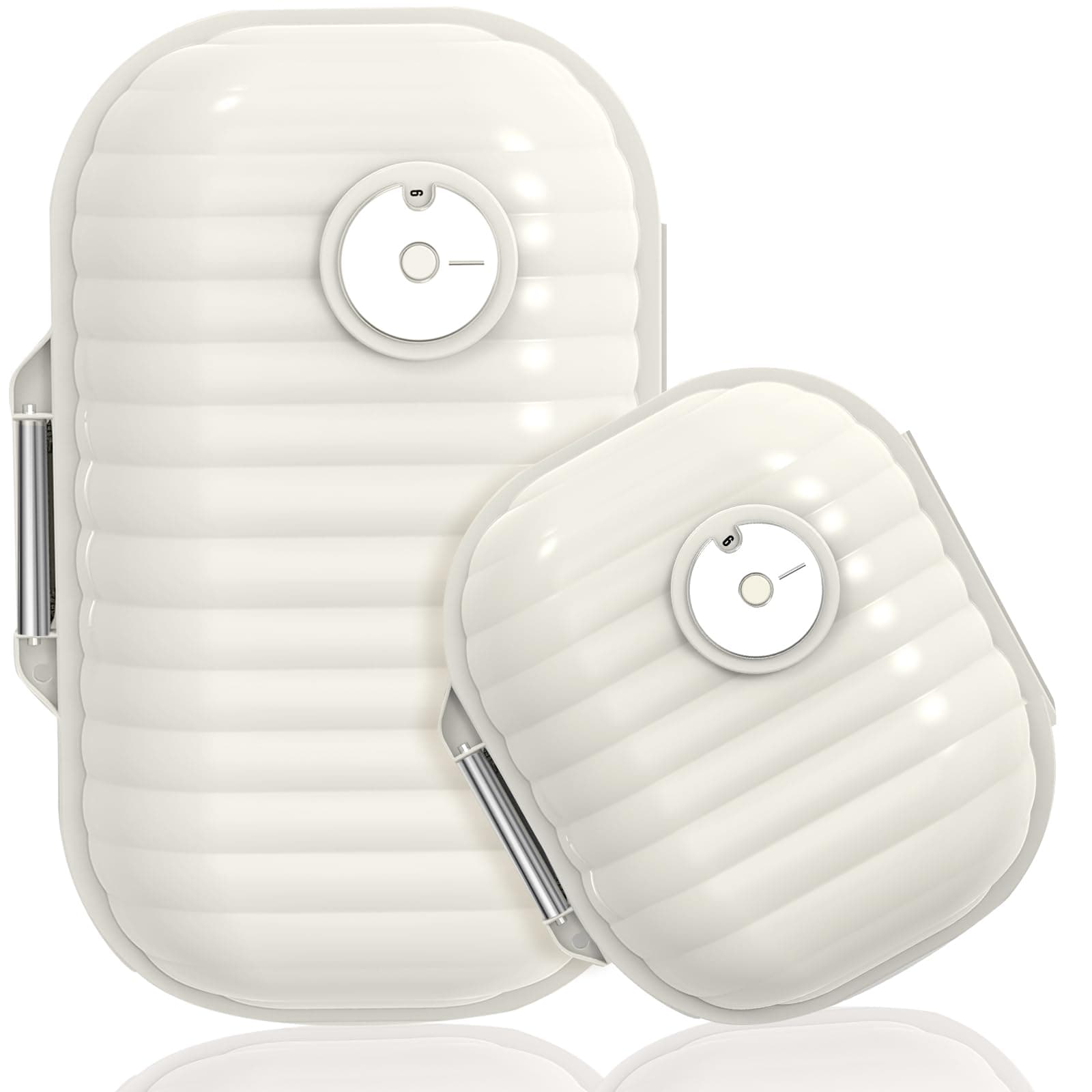 Travel Pill Organizer, 2 Pack Portable Pill Box 7 Day Small Pill Case Moisture Proof Daily Medicine Vitamin Container for Vitamins, Supplements Medication Tracker Travel Essentials (Small+ Large)