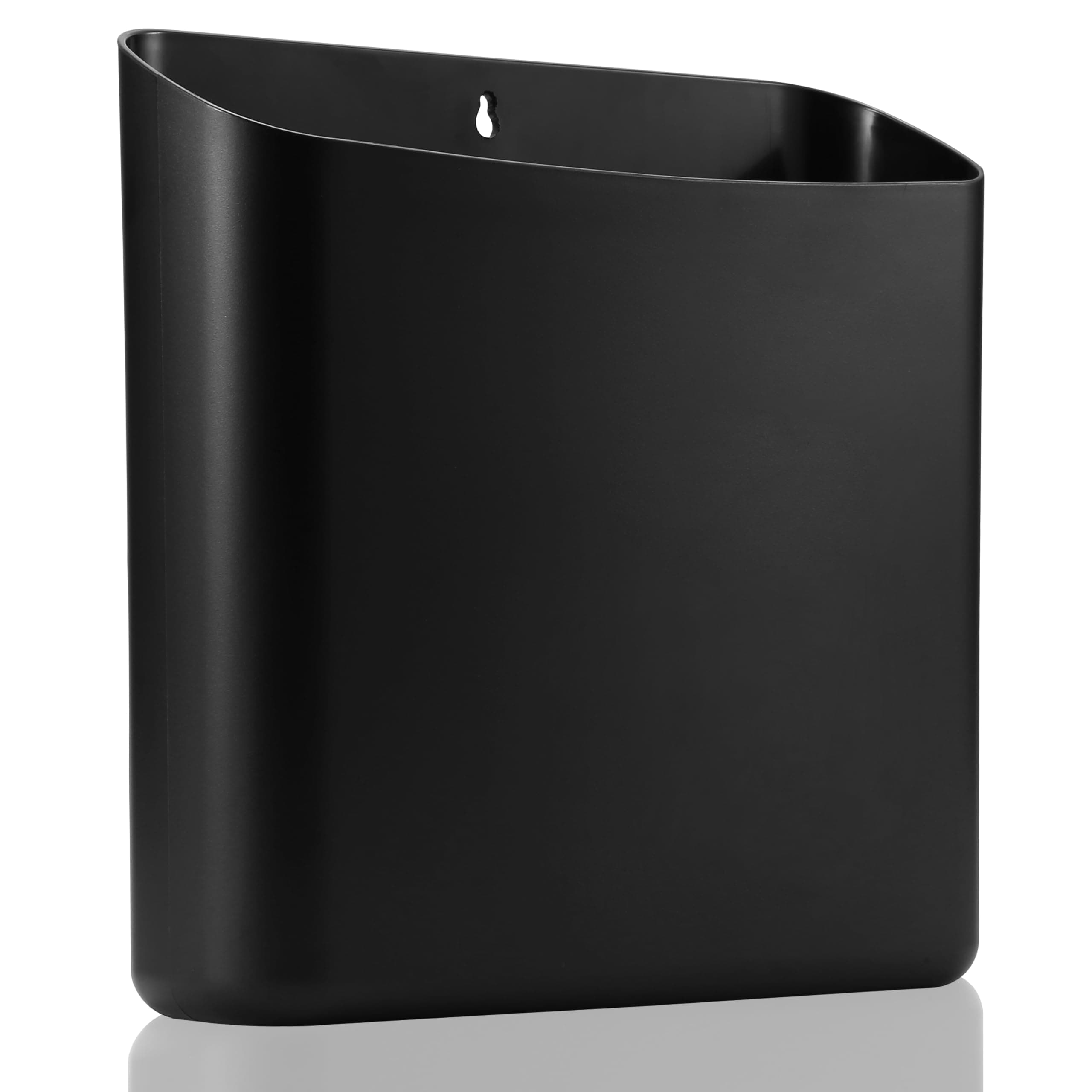 Lint Bin for Laundry Room, Magnetic Lint Trash Can for Dryer, Modern Lint Holder, Lint Box for Laundry Room Organization, Wall Mounted Trash Can for Laundry Decor (Black)