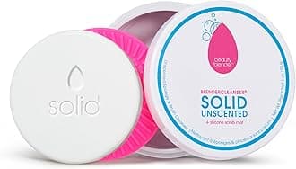 Beautyblender® | Blendercleanser® Solid Unscented Makeup Sponge & Brush Cleanser + Silicone Scrub Mat | Professional Cleansing Tool, Makeup Sponge Cleaner, Vegan & Cruelty Free, Made in USA