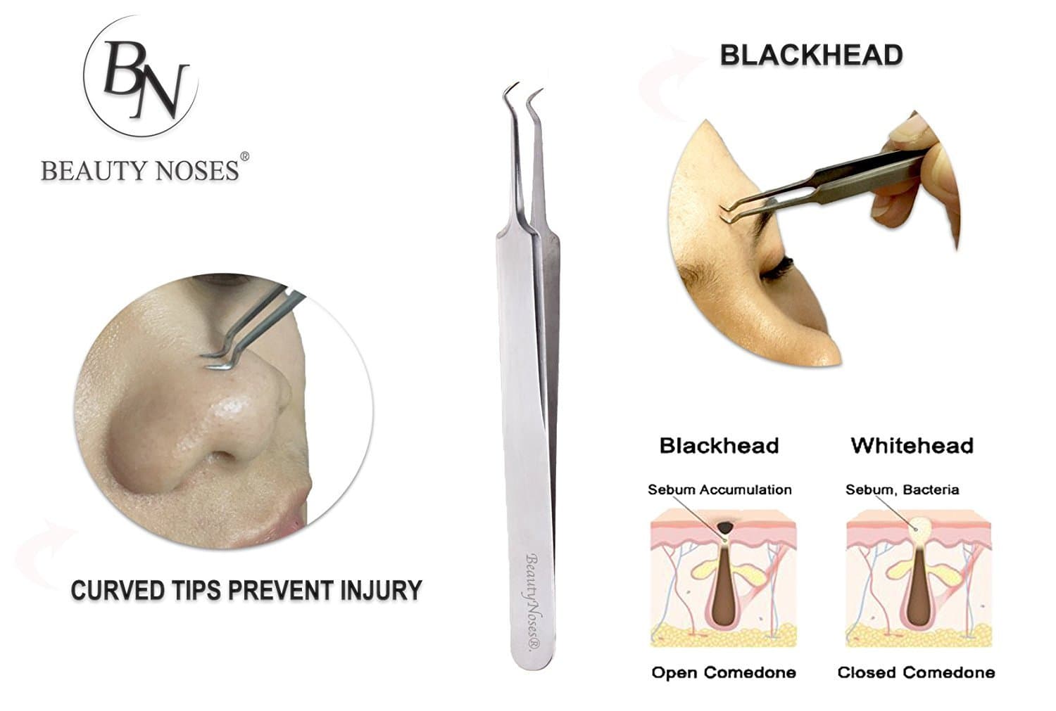 BestNew Blackhead Remover Comedone Extractor Tool Best Blackhead & Blemish Remover Extractor Kit to cure Blackhead, Whitehead, Blemish, Comedone, Acne and Facial Impurities -Silver