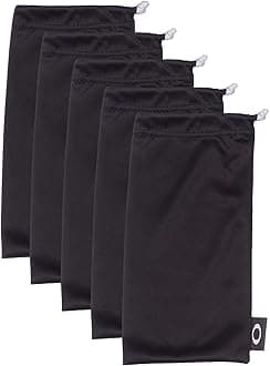 unisex adult Microbag Sunglass Case, Black/ 5 Pack, One Size US