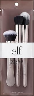 e.l.f. Putty Tool Trio Face Makeup Brushes Set of 3 Putty Primer, Blush & Bronzer, Vegan & Cruelty Free