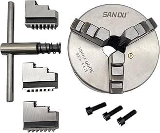 K11-125 Lathe Chuck 5 Inch 3 Jaw Self-Centering Chuck 125MM SANOU Manual Metal Lathe Chuck Scroll Chuck For Mini Lathe