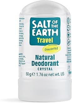 – Travel Sized Natural Deodorant Crystal - Fragrance Free, Vegan, Long Lasting Protection, Approved by Cruelty Free International - Unscented - 50g
