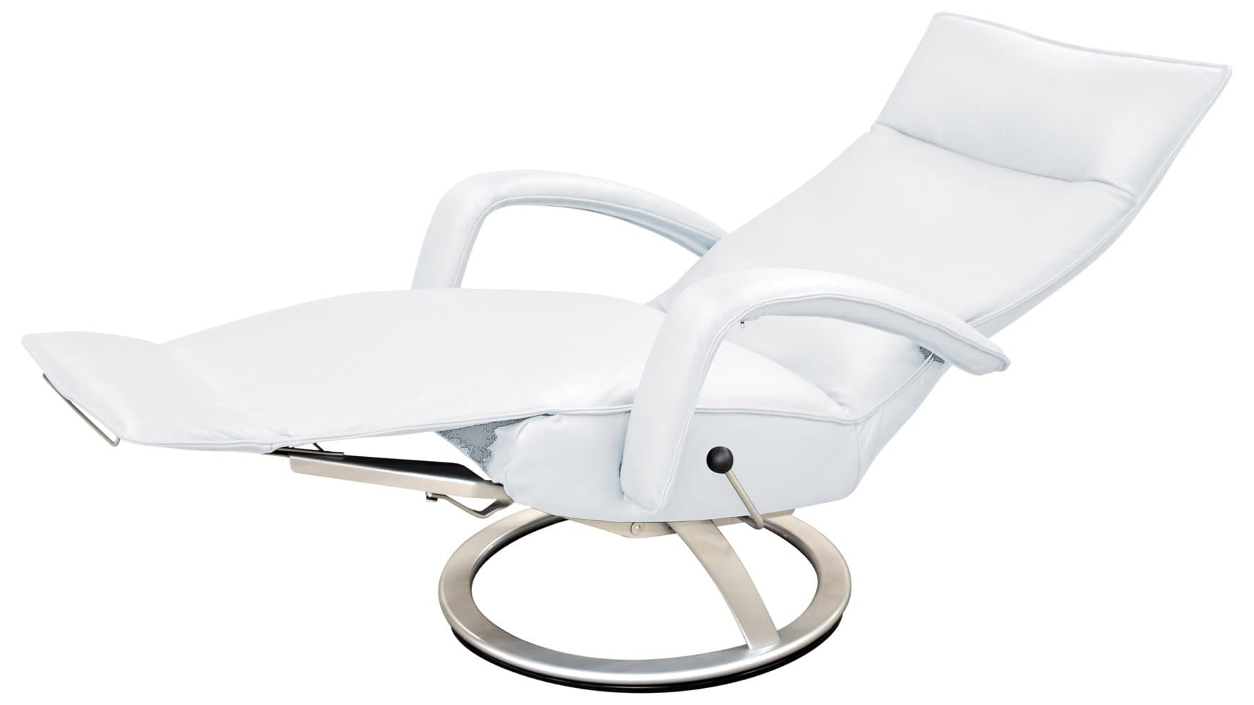 Gaga White Leather Adjustable Reclining Chair