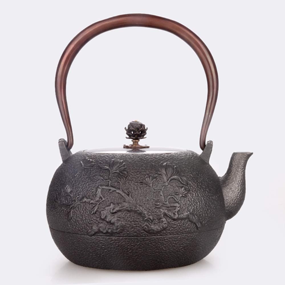 ZD-DZ Cast Iron Iron Japanese Old Iron Pot Cast Iron Pot Oxidation Process Xiangyang Orchid 1.3L Handmade Kettle Cast Iron Tea Set