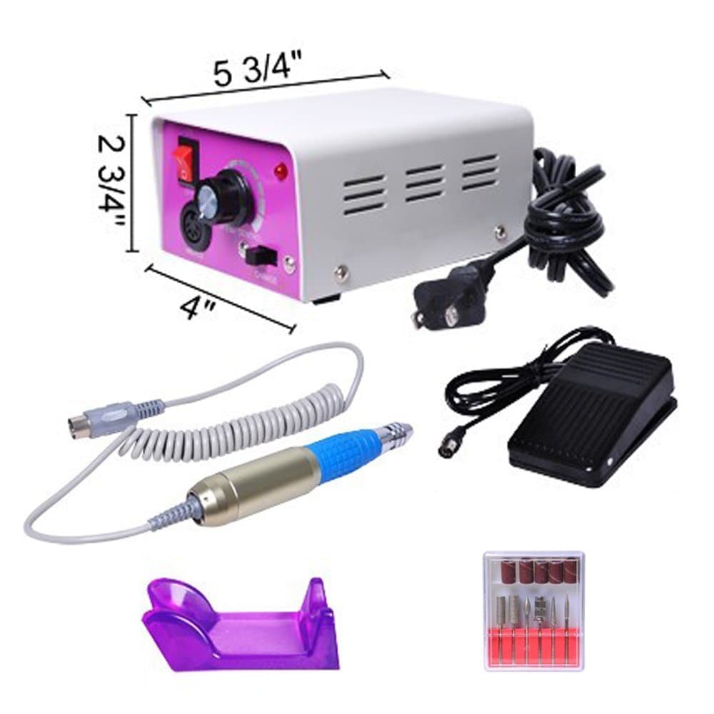 Electric Nail Drill File Machine Kit Set Nail Acrylic Manicure Pedicure