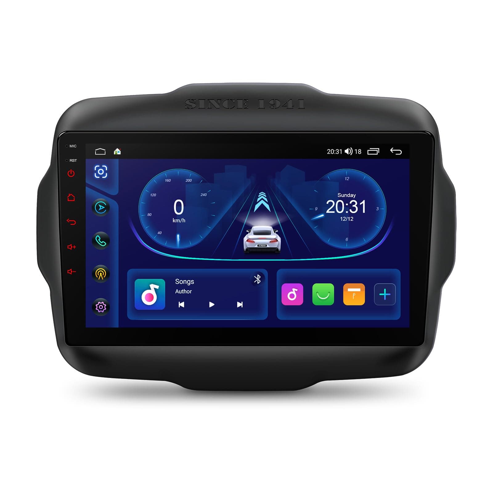 XTRONS Android 13 Car Stereo for Jeep Renegade, 9 Inch Touch Screen GPS Navigation Bluetooth Head Unit Built-in DSP Car Auto Play Support 4G LTE OBD2 DVR TPMS Backup Camera