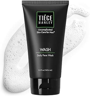 Tiege Hanley Daily Mens Face Wash, 5.5 Oz - Gentle Fragrance-Free Face Cleanser for Men Revitalizes, Hydrates & Softens Skin - Men's Face Wash & Facial Cleanser Skincare for Dry & Sensitive Skin