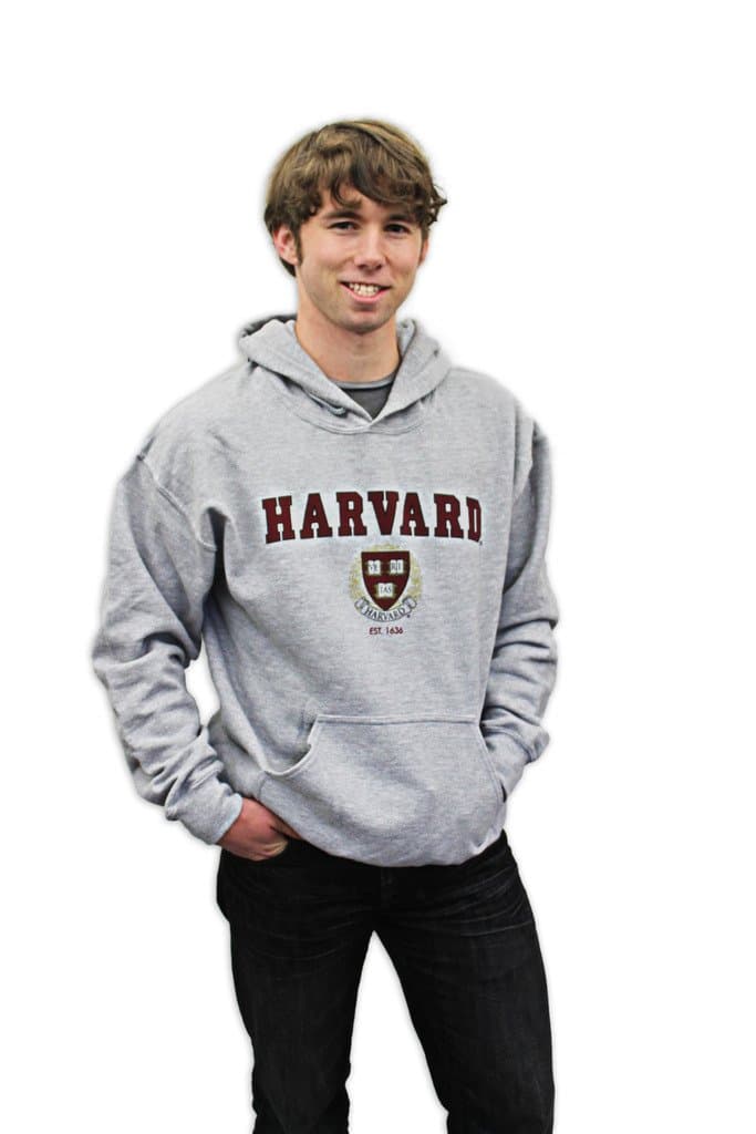 Harvard University Men's Collegiate Hooded Crest Sweatshirt
