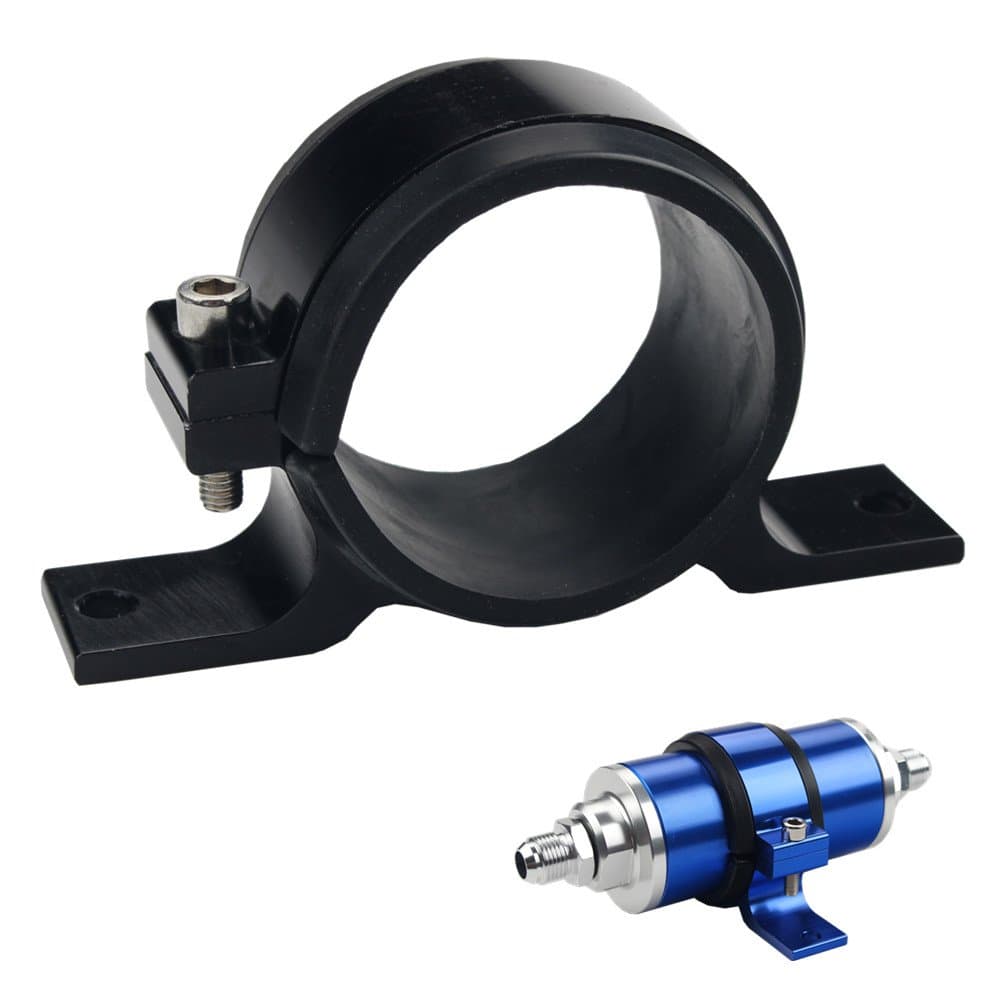 Dewhel fuel pump mount mounting bracket clamp cradle For BOSCH 044 Black by Dewhel