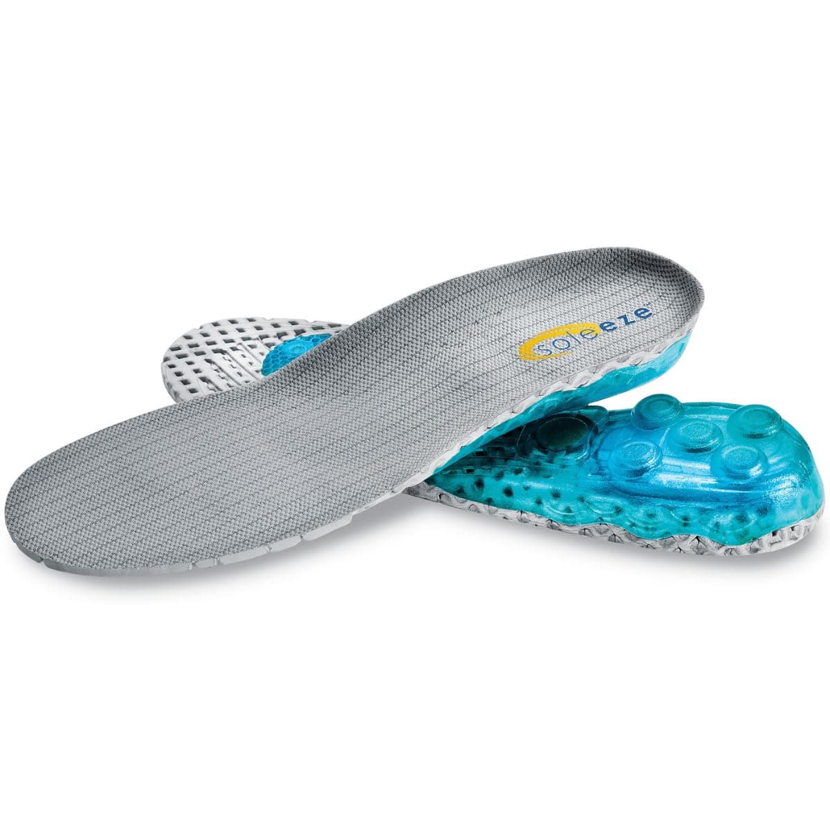Spring Loaded Shoe Inserts Insoles for Men & Women, Great Arch Support Orthotic With Antibacterial Bamboo Fabric, Shock Absorbers For Your Feet! Great for Plantar Fasciitis Heel Spurs - Soleeze Size Large