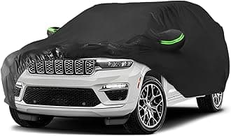 Car Cover Compatible with Jeep Grand Cherokee 2016-2023 6 Layers 210T Windproof All Weather Waterproof Sun Rain UV Dust Snow Protection Outdoor Covers