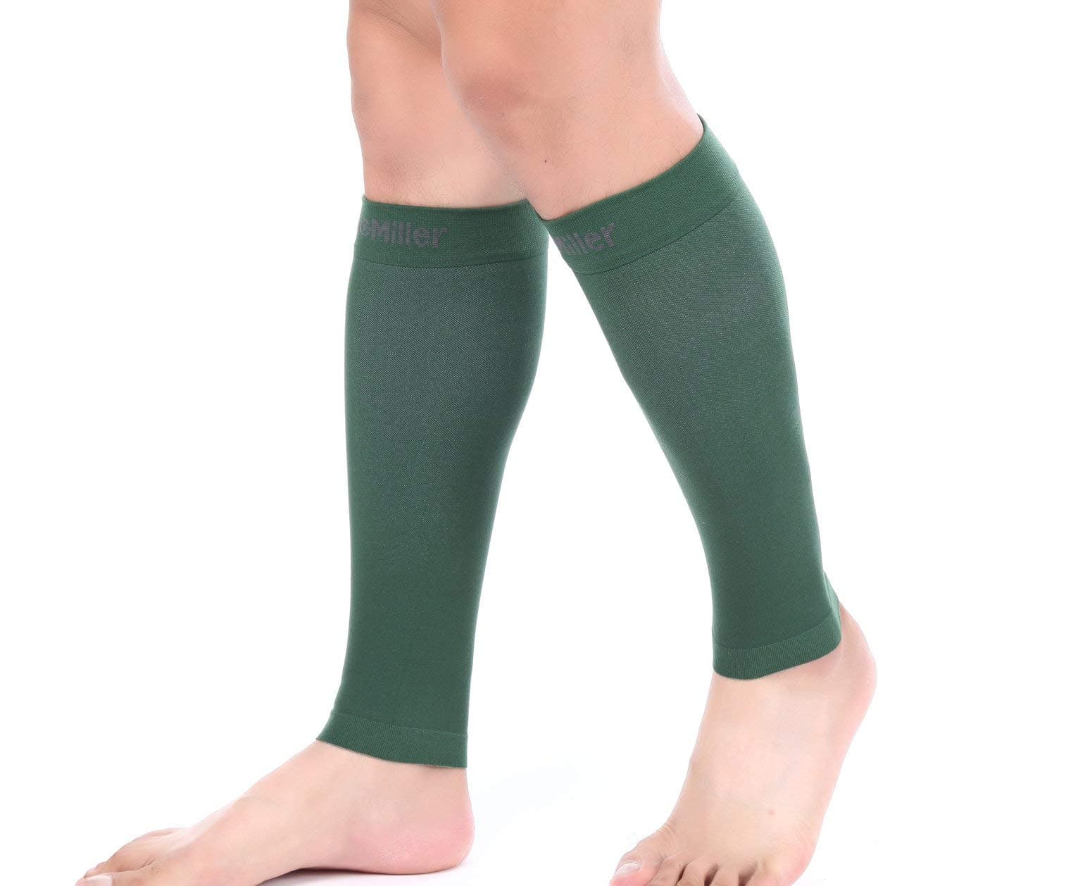 Doc Miller Compression Calf Sleeve for Men & Women – 20-30mmHg Graduated Support for Running, Shin Splints, Calf Strain – Knee High, Small to 6XL Plus Size