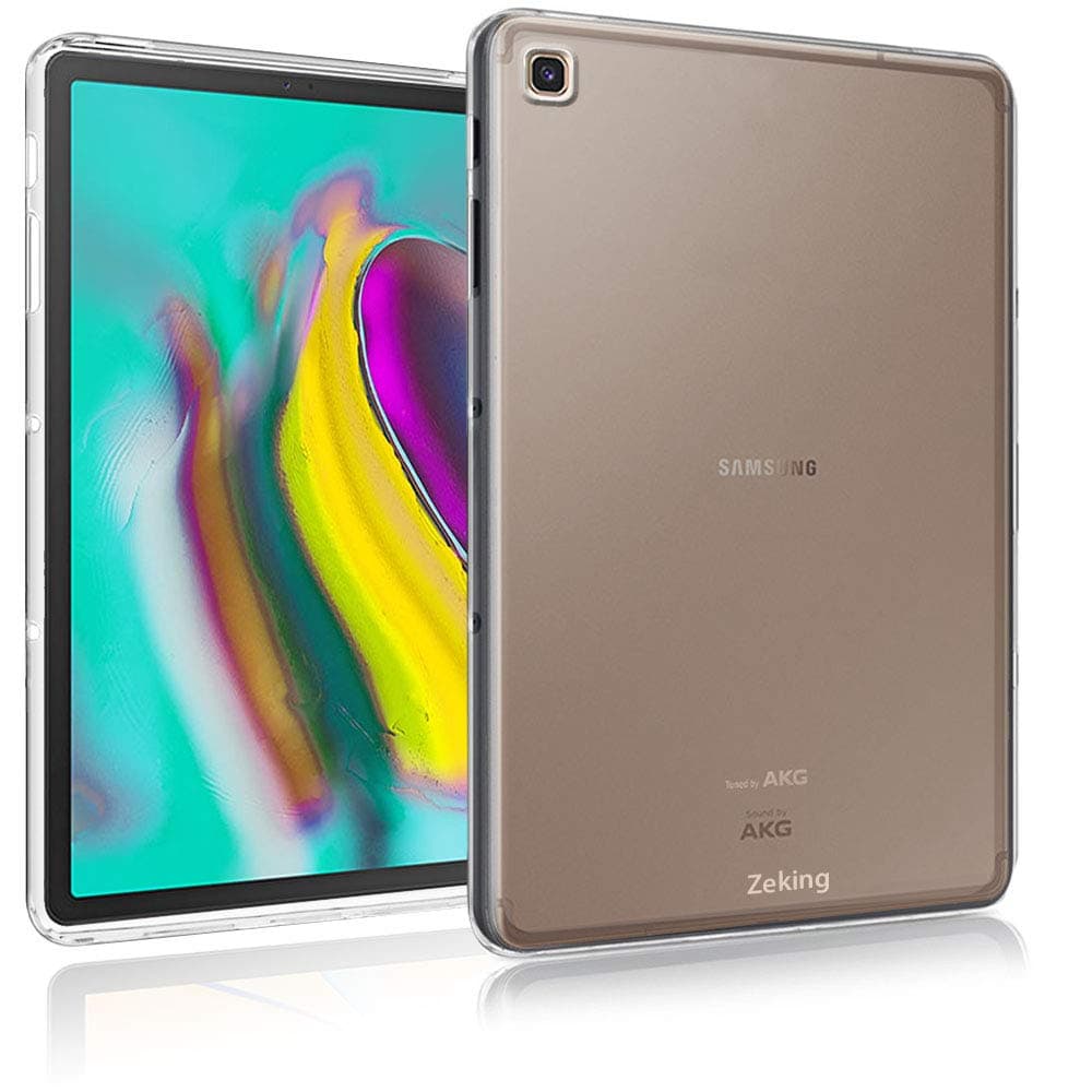 ZekingGalaxy Tab S5e T720/T725 Case, Crystal Clear Flexible TPU Silicone with Four Corner Bumper Protective Case Cover Compatible for Samsung Galaxy Tab S5e 10.5 inch (2019)(Transparent)
