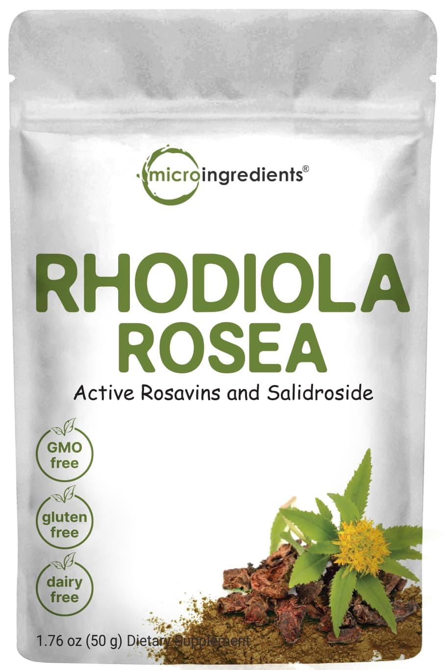 Rhodiola Rosea Root Extract, 50g Powder | Adaptogenic Herb Based Supplement with Active Rosavins & Salidrosides | Supports Energy & Relaxation | No GMOs, Filler Free