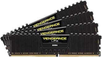 Corsair Vengeance LPX 32GB (4x8GB) DDR4 3600 (PC4-28800) C18 1.35V Desktop Memory - Black