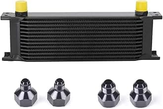 13 Row AN10-10AN Stacked Plate Oil Cooler With 6AN 8AN Adapter Universal Engine Transmission British Radiator Oil Cooler Condenser Aluminium Alloy Black