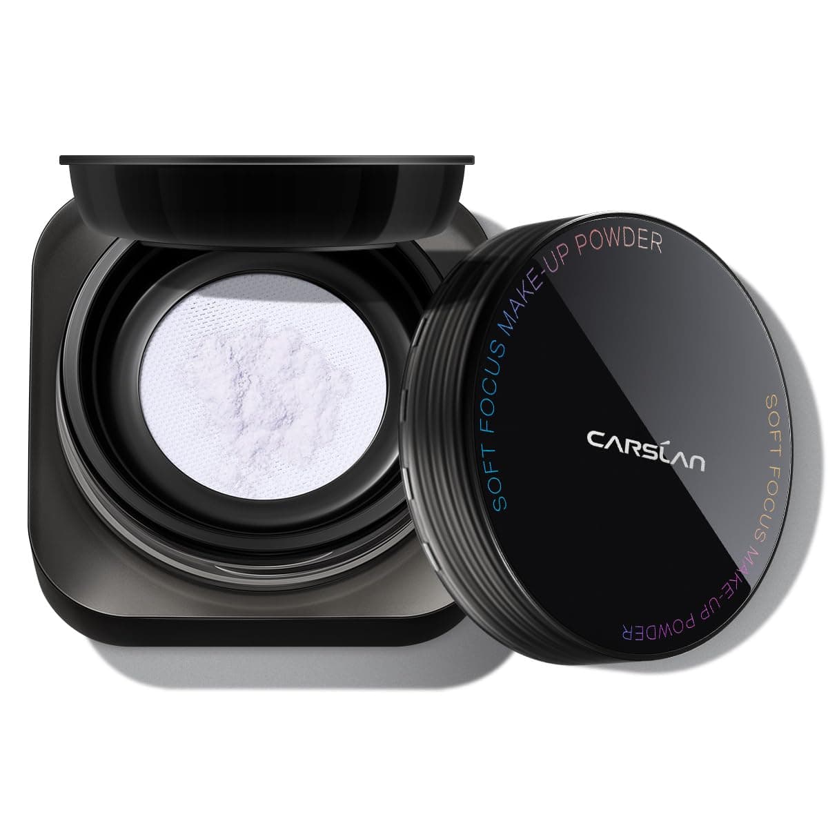 CARSLAN 1.0 Soft Focus Loose Setting Powder, Waterproof, Matte, Oil Control, Shine Free, Talc-Free Face Powder Makeup, 24H Longwear Finishing Powder, 01 Blue Purple