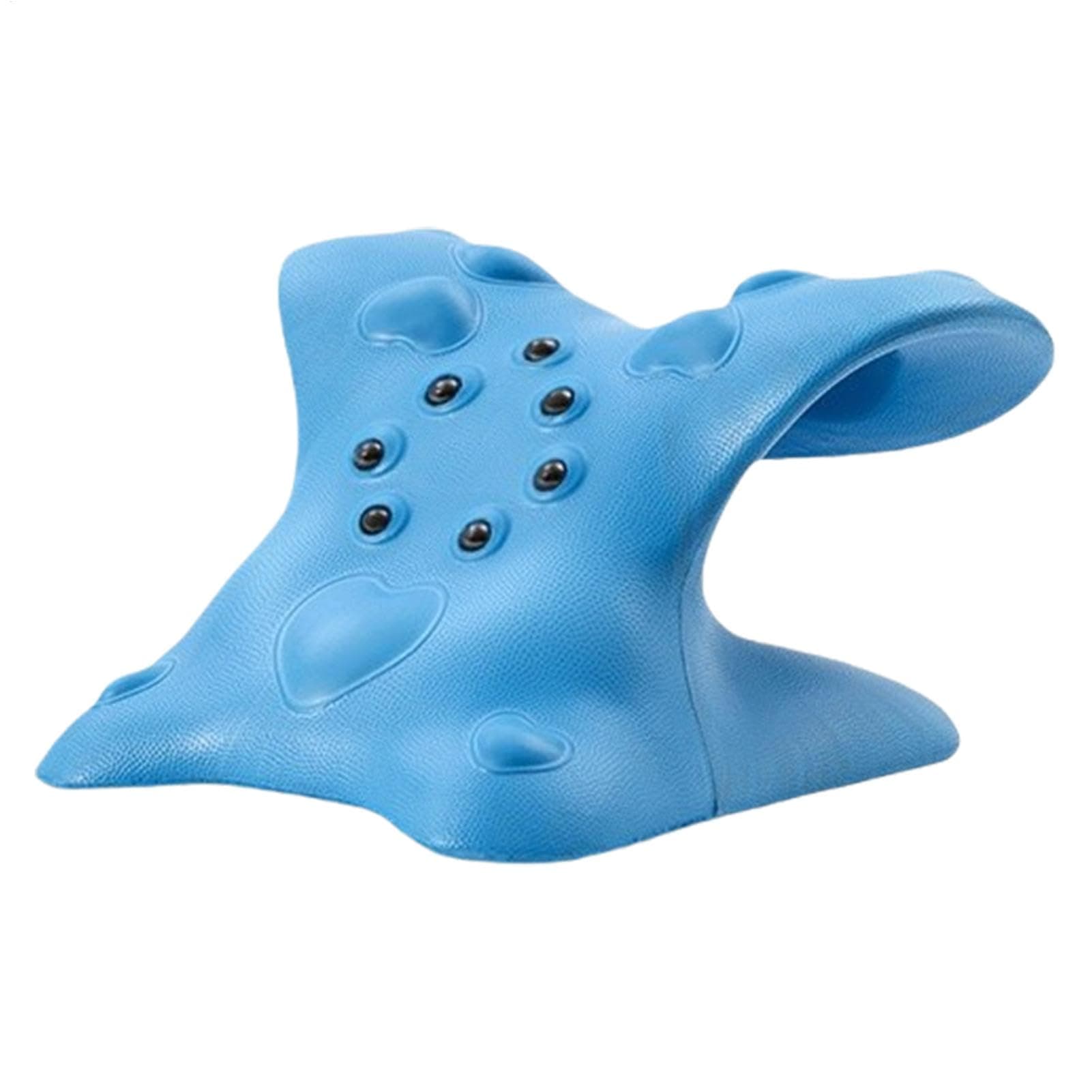 Neck and Shoulder Relaxer - Neck Stretcher with Upper Back Massage Point - Portable Traction and Reverse Arch Support Pillow for Men Women, Cervical Spine Alignment