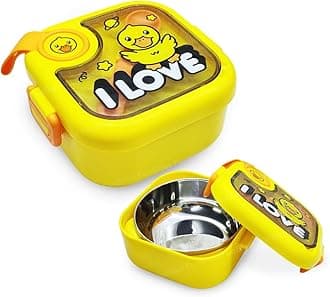 FunBlast Lunch Box for School Kids - Duck Theme Lunch Box with Spoon, SS304 Lunch Box, Tiffin Box for School, Air-Tight Lunch Box, Stainless Steel Insulated Lunch Box, 750 Ml (Multicolor)
