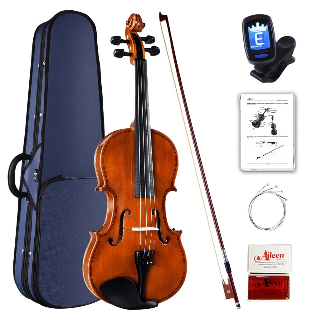 Aileen MUSIC 4/4 Children's Violin Beginner Violin Set with Instruction Manual