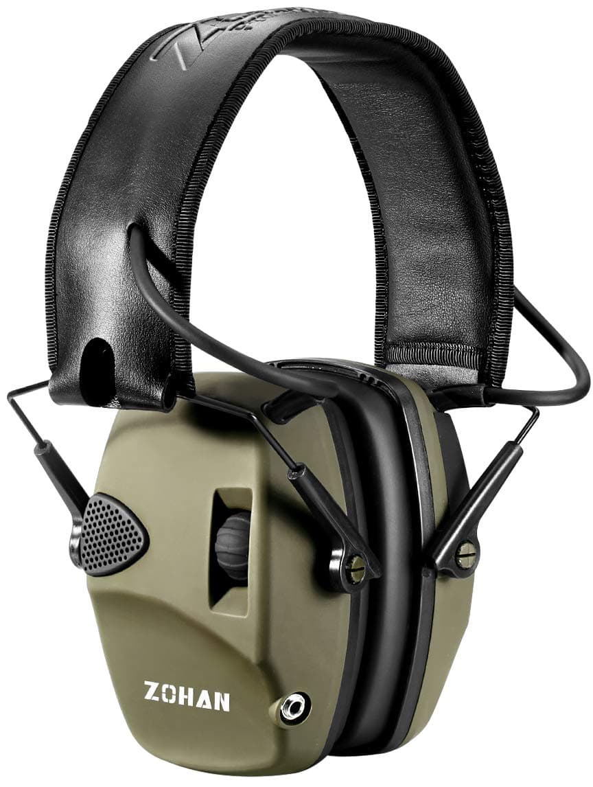 EM054 Electronic Shooting Ear Protection with Sound Amplification, Slim Active Noise Reduction Earmuffs for Gun Range