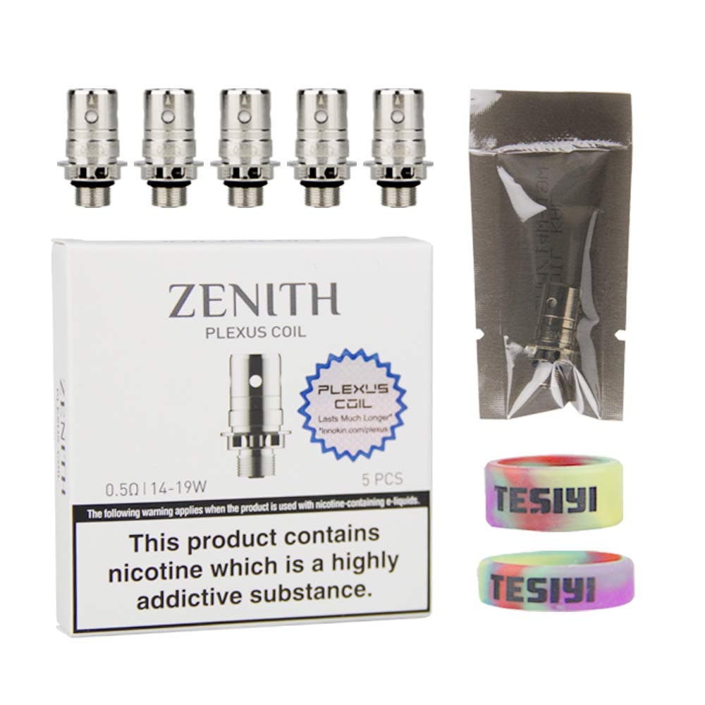 INNOKIN Zenith Plexus Z Mesh Coils 0.5ohm 14-19W for iTaste Kroma-A Zenith Cool Fire Mini Zenith D22 Tank Vape Pen Starter Kit Pack of 5