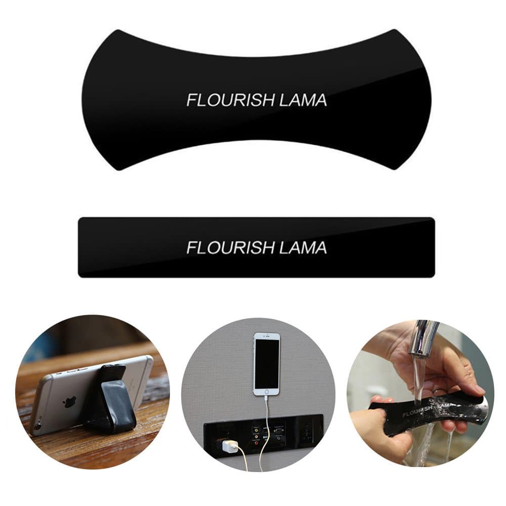 Nano Rubber Cell Phone Pads, Cell Phone Stand Mount, Phone Holder for Car, Gel Pads, Cell Phone Pads Universal Sticker, Multi-Function Mobile Phone Holder Sticky Anti-Slip Stick (Blabk)