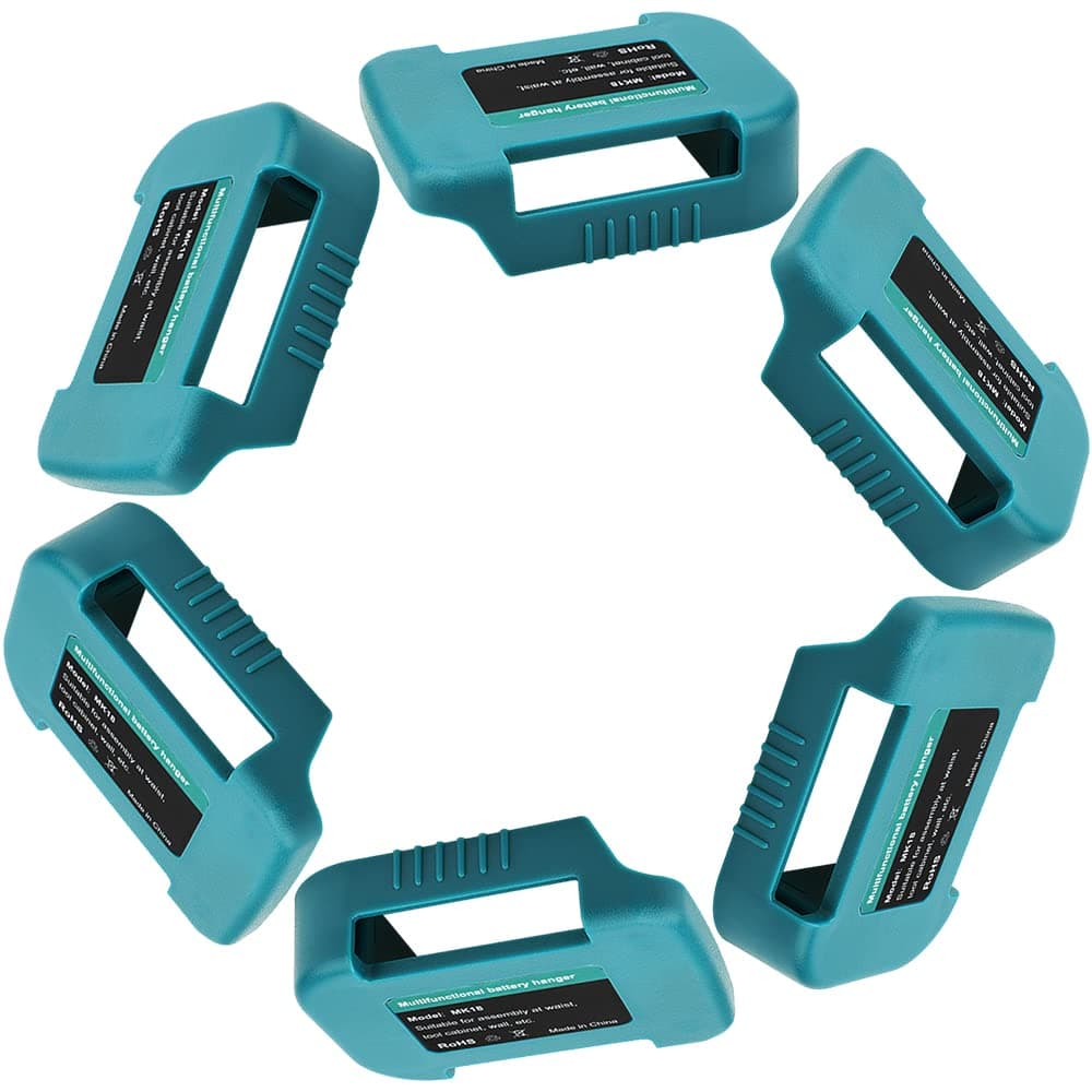 6 Pack Battery Storage Rack Battery Holder Case Compatible with Makita/Bosch 18V Battery Wall Mount