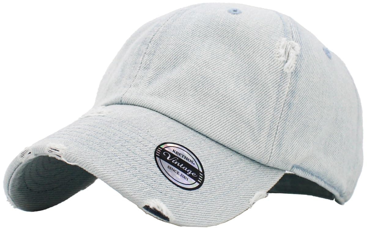 Vintage Washed Distressed Cotton Dad Hat Baseball Cap Adjustable Polo Trucker Unisex Style Headwear