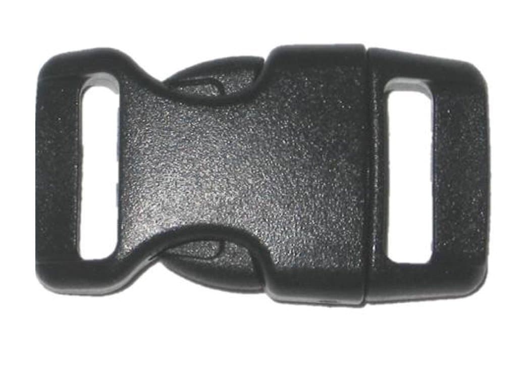 5/8" Contoured Side Release Buckles for Paracord Bracelets Multiple Size and Quantity (Black, 100 Pack)