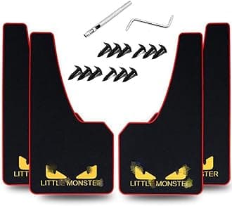 4 pcs Car Rubber Mudguard Mud Flaps Splash Guards Rubber Mudguard for Sports Mud Flaps Guards Splash Front and Rear Universal (LM)