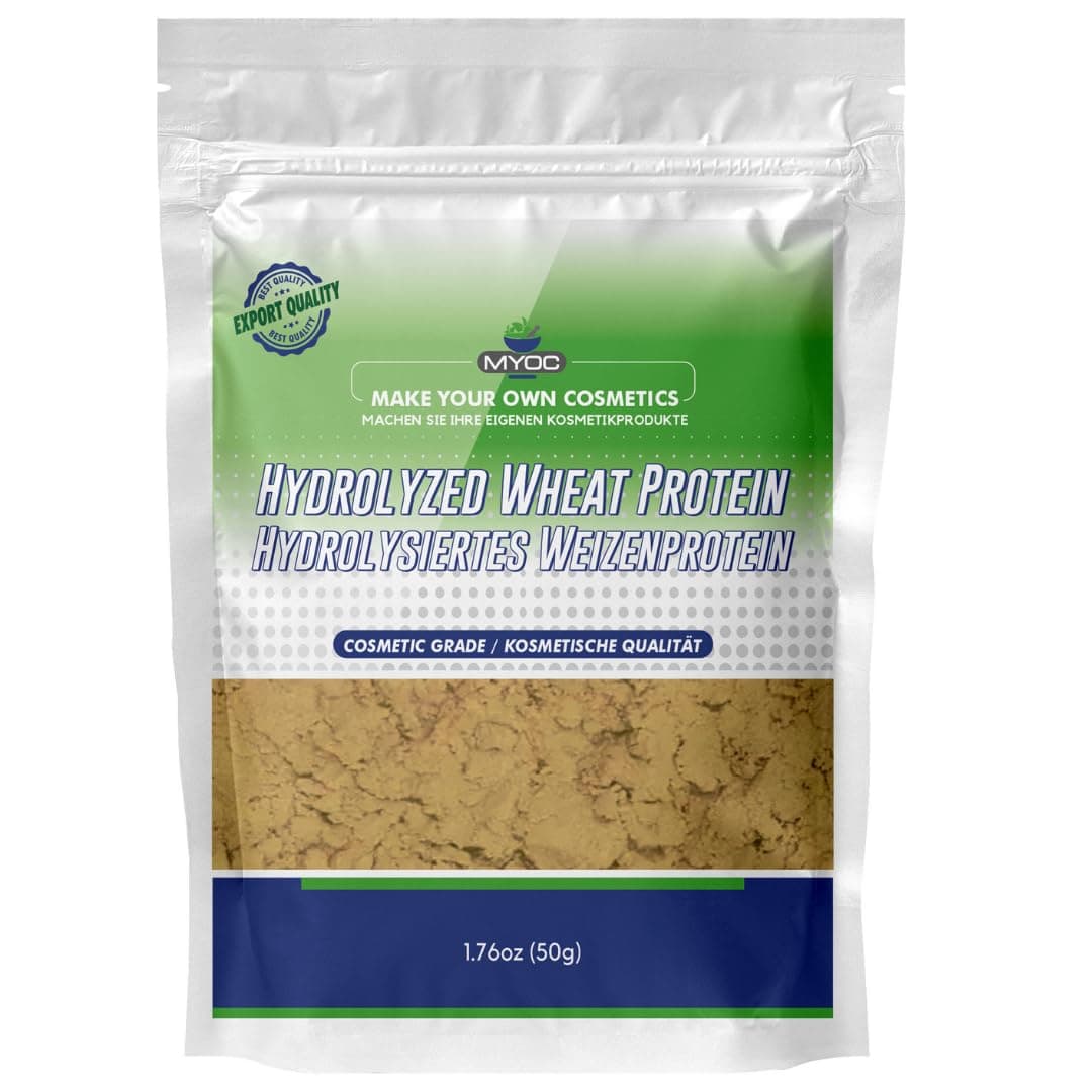 Hydrolyzed Wheat Protein – Cosmetic Grade – 50 g / 1.76 oz - Protein Additive for Hair, Skin & DIY Cosmetic Formulations