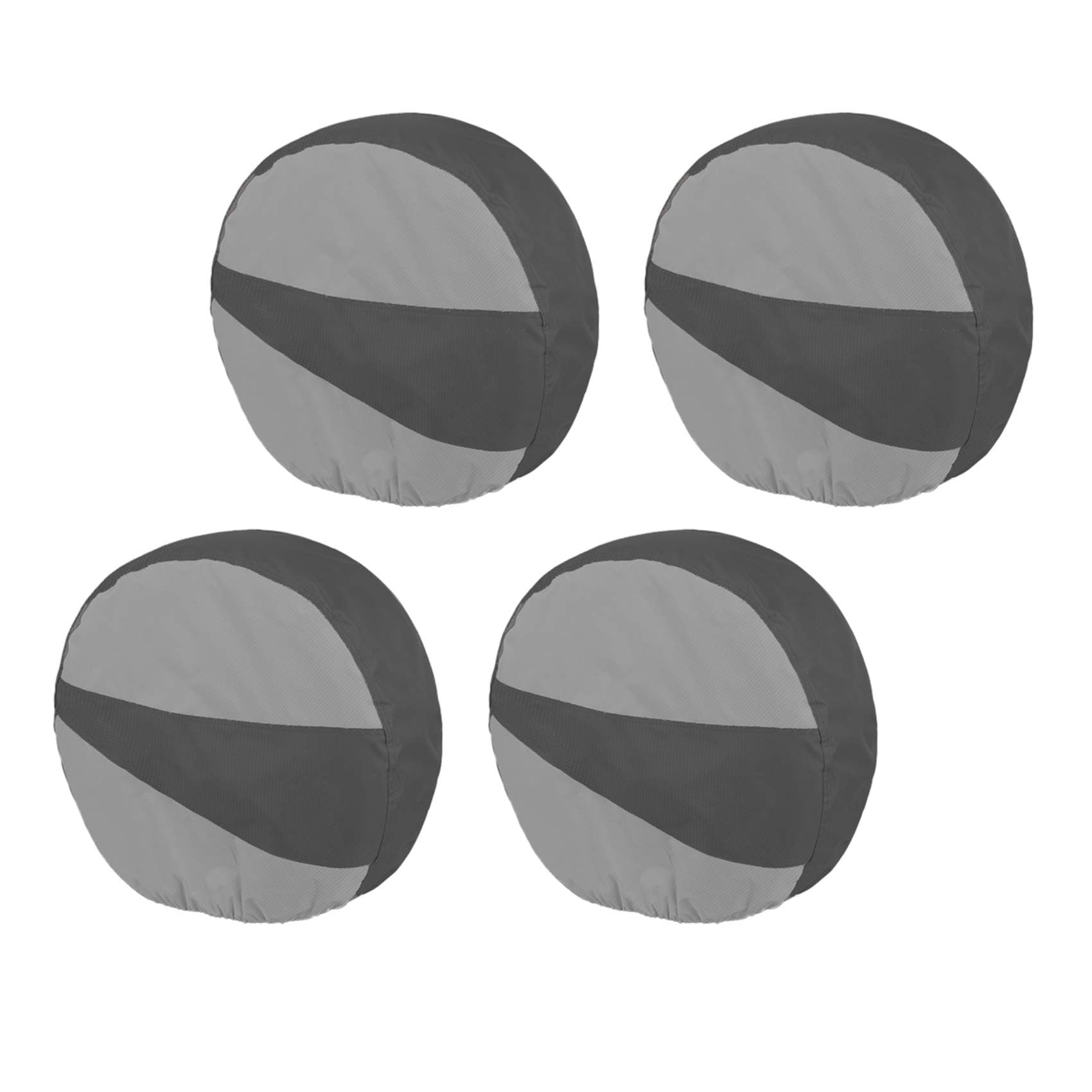 Explore Land Tire Covers 4 Pack - Tough Tire Wheel Protector For Truck, SUV, Trailer, Camper, RV - Universal Fits Tire Diameters 23-25.75 inches (Black & Gray)