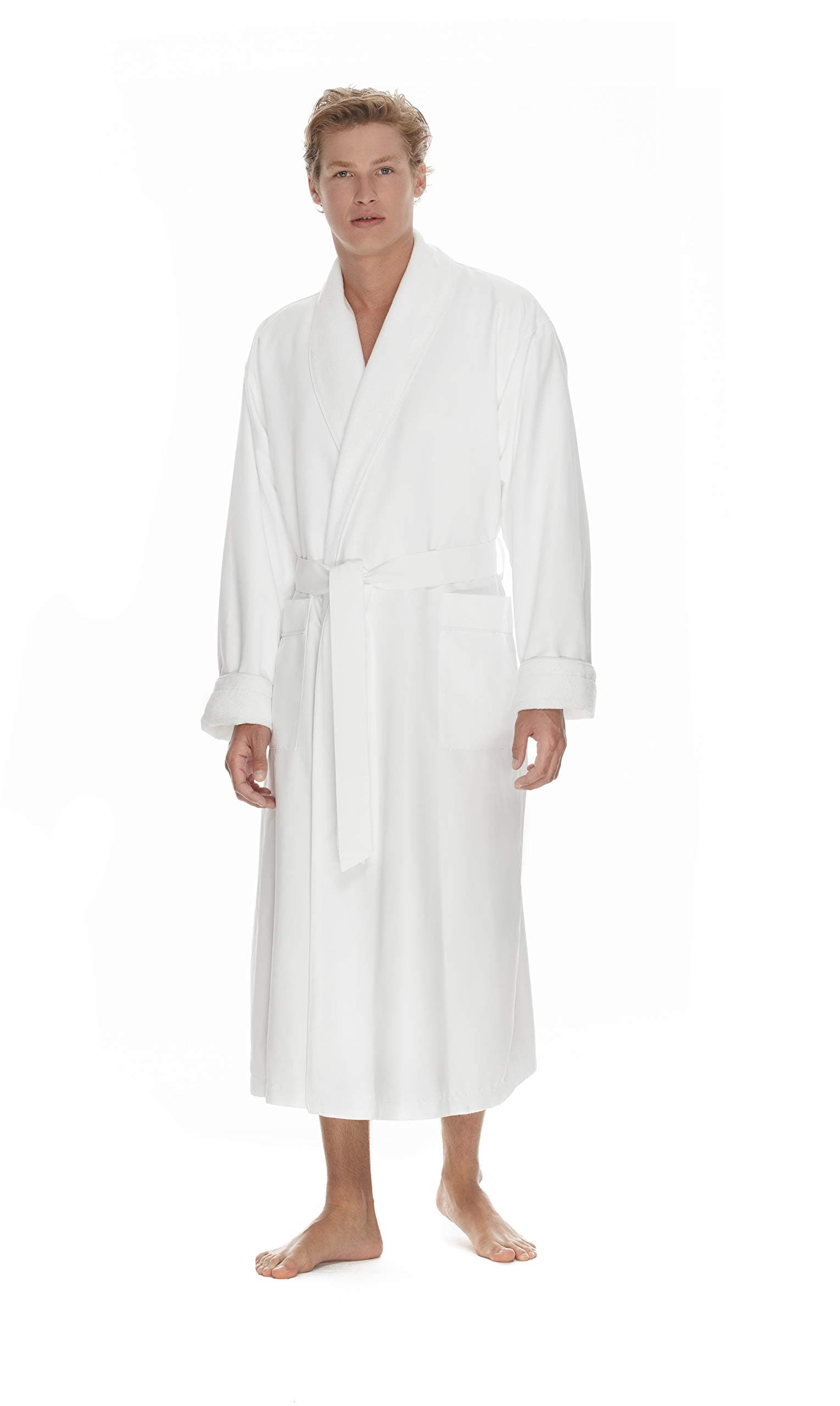 Boca Terry Mens Plush Robe, Big & Tall Bathrobe for Men, Warm Luxury Microfiber Robe