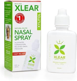 Natural Saline Nasal Spray with Xylitol, Nose Moisturizer for Kids and Adults, 0.75 fl oz (Pack of 1)