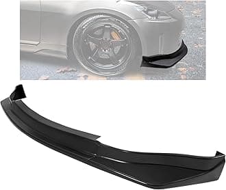 HECASA 3Pcs Front Bumper Lips Compatible with 2006-2009 Nissan 350Z Under Chin Spoiler Splitter Protector Body Kit Black PP Plastic