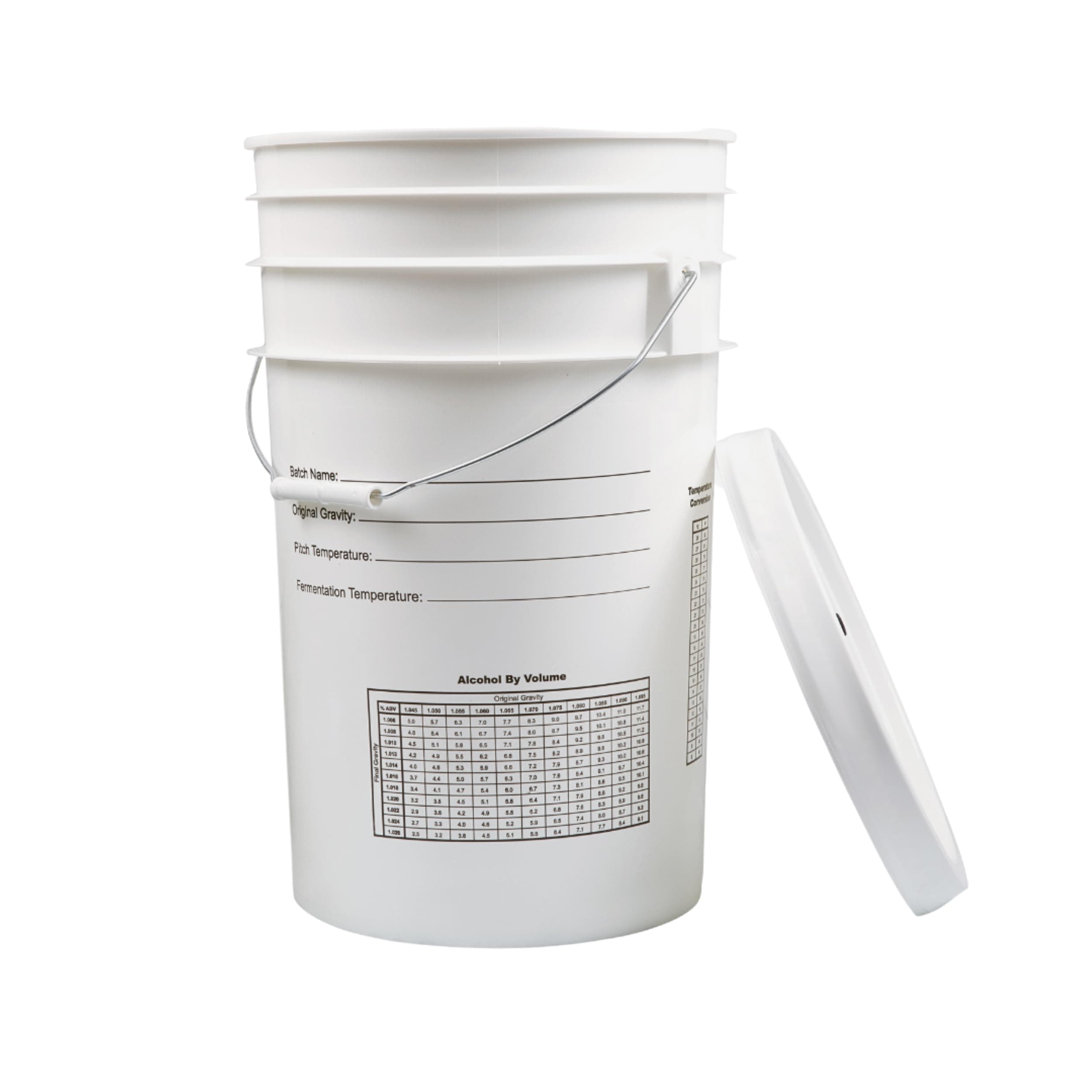 Fastrack 6.5 Gallon Fermenting Bucket with Lid | White | 100% Food Grade-BPA Free Fermenting Brew Bucket for your Beer, Wine or any other Fermented Beverage