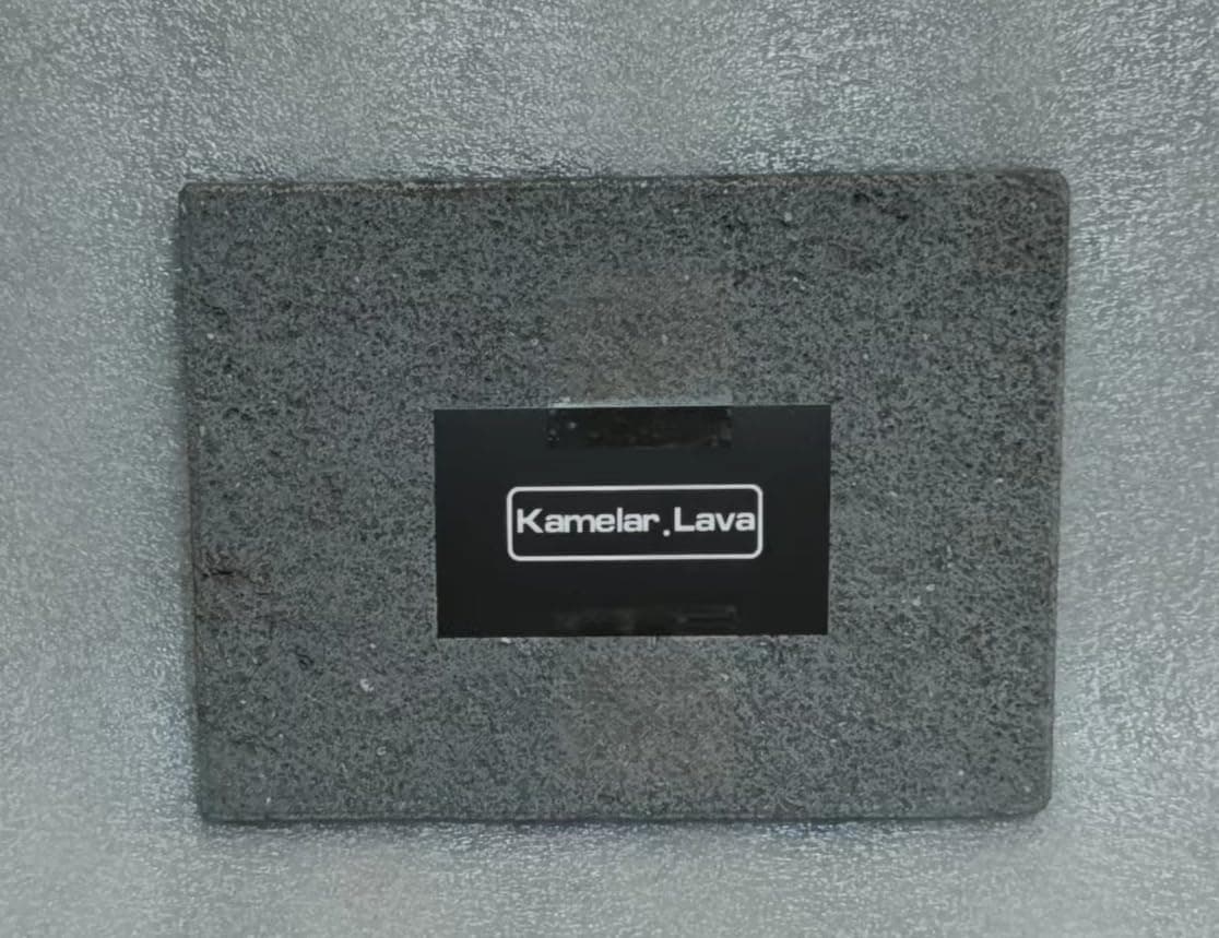 Volcanic stone cooking tiles, flat surface without grooves, 6" x 8", lava cooking stone pizza, meat, seafood and vegetables.Outdoor steak barbecue.Baking pan, baking net, grill