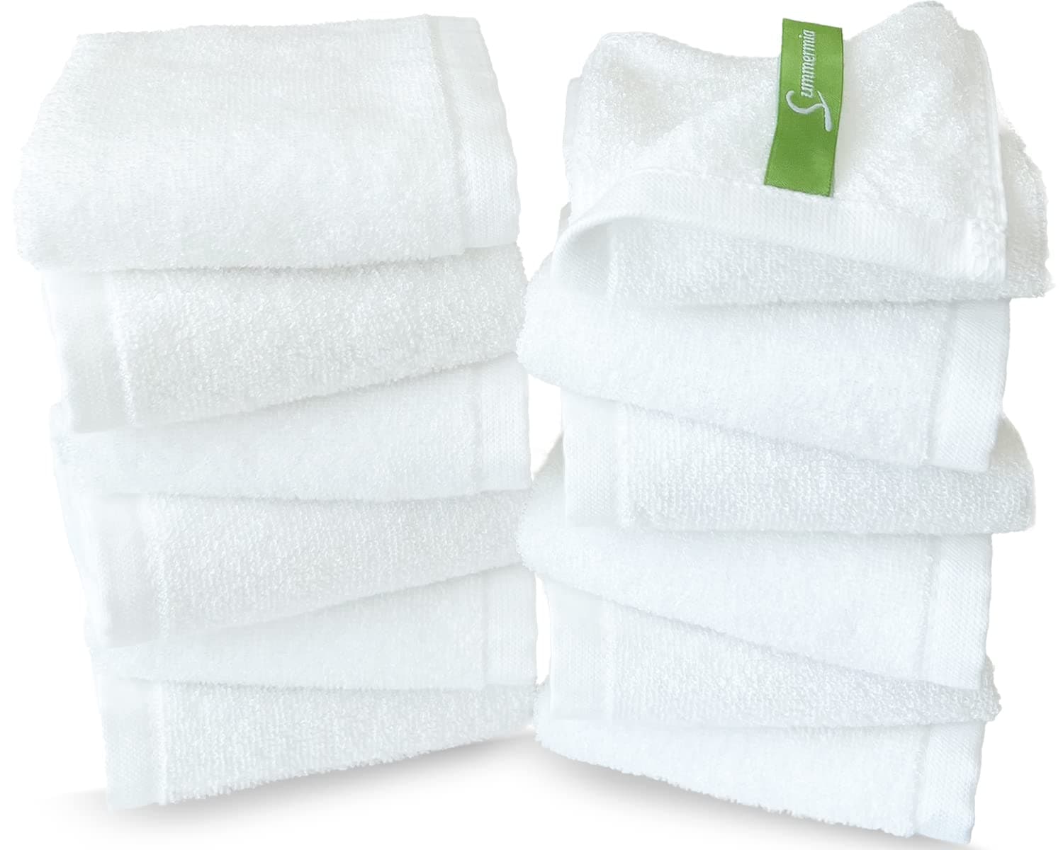 SUMMERMIA Washcloths 12 Pack (White)
