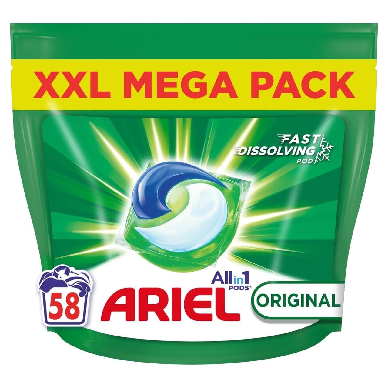 Ariel Liquid Detergent Pods 51's Original - 51 Piece