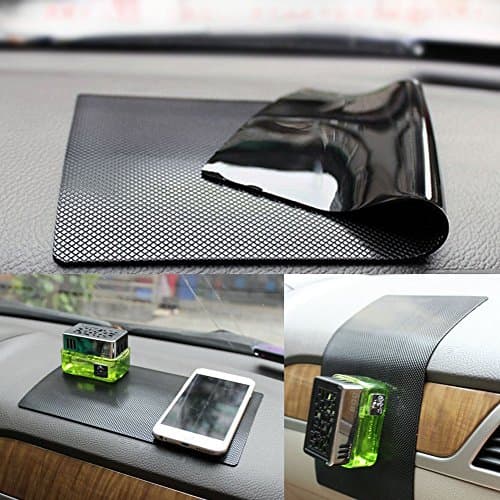 New Magic Anti-Slip Non-Slip Mat Car Dashboard Super Sticky Pad Anti-Slip Gel Pad, Cell Phone Mount Holder Mat by ZhuTook for GPS, Sunglasses, Keys and More - Black (Size: 11" X 7")