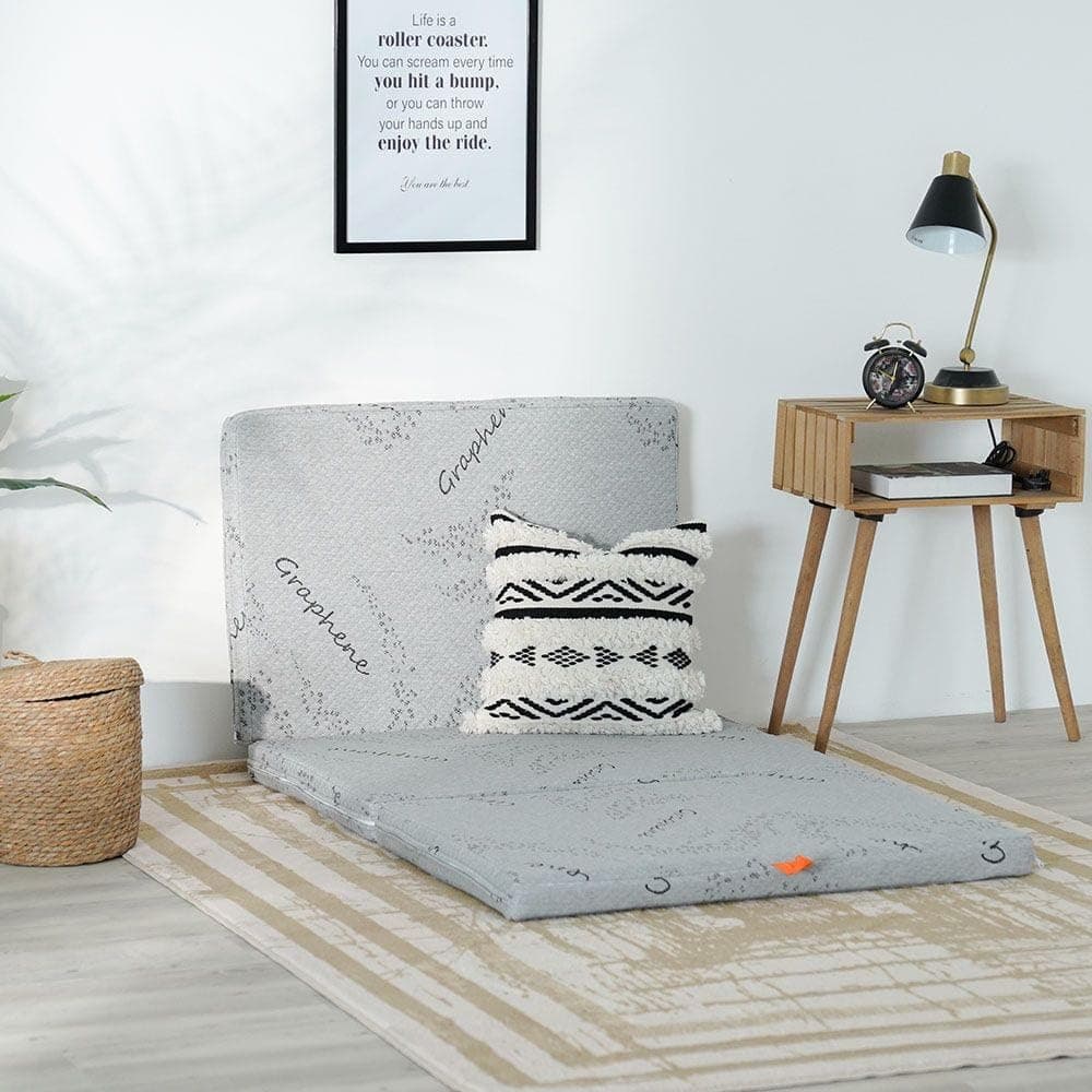 Danube Home Houston Foldable Foam Mattress | Medium Firm Feel | Single Mattress | Ortho Medical | Spine Balance For Pressure Relief (Graphene)