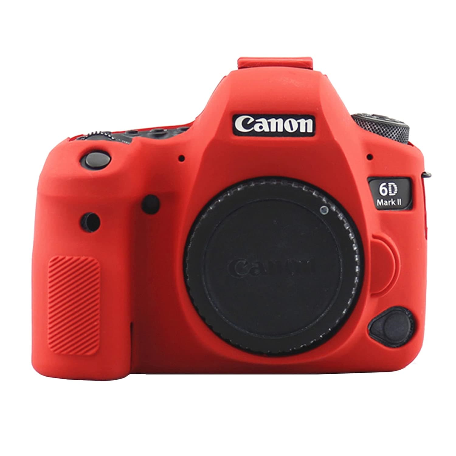 6D Mark II Silicone Case, TUYUNG Camera Housing Case Protective Cover Skin, Compatible with Canon EOS 6D Mark II, Red