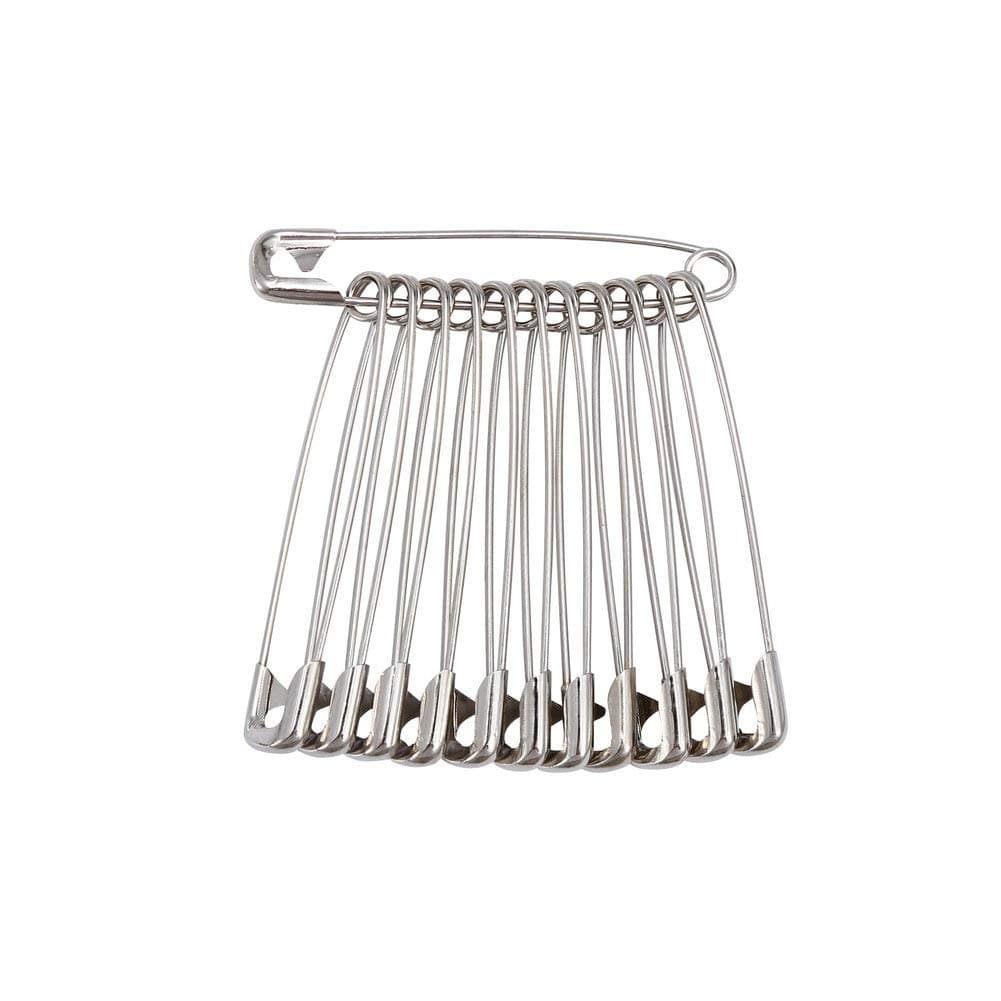60PCS Large Safety Pins, Durable, Rust-Resistant Nickel Plated Steel Pins Size 4, 2.2inch /55mm